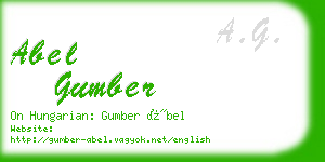 abel gumber business card